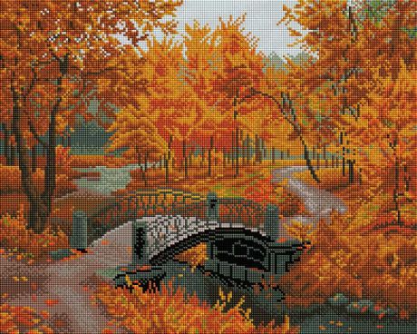 Набор для создания мозаики Белоснежка "Осенний парк", 40 х 50 см