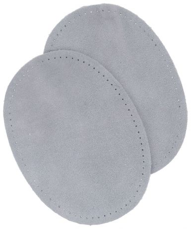 Заплатки пришивные "Prym", велюр, цвет: серый, 14 х 10 см, 2 шт