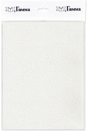 Канва для вышивки Gamma Aida №14, цвет: белый перламутровый, 30 х 40 см. K04L