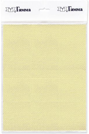 Канва для вышивки Gamma Aida №14, цвет: светло-желтый, 30 х 40 см. K04