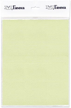 Канва для вышивки Gamma Aida №14, цвет: светло-оливковый, 150 х 100 см. K04