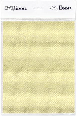 Канва для вышивки Gamma Aida №14, цвет: светло-желтый, 150 х 100 см. K04
