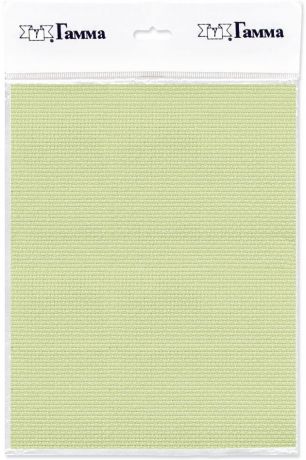 Канва для вышивки Gamma Aida №14, цвет: оливковый, 30 х 40 см. K04
