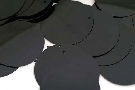 Пайетки "Ideal", цвет: черный (A075), 25 мм, 50 г
