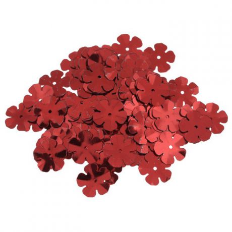 Пайетки Астра "Цветочки", цвет: темно-красный (3), 16 мм, 10 г. 7700475_3