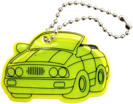 Декоративное подвесное украшение Bestex "Машина", светоотражающее, цвет: желтый, 2 шт