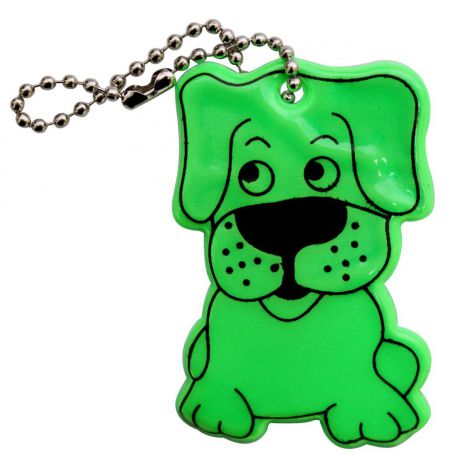 Декоративное подвесное украшение Bestex "Собака", светоотражающее, цвет: зеленый, 2 шт