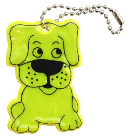 Декоративное подвесное украшение Bestex "Собака", светоотражающее, цвет: желтый, 2 шт