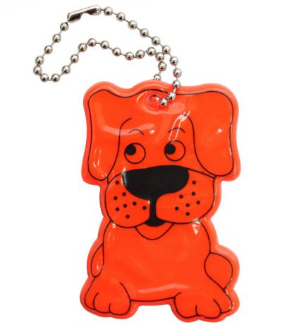 Декоративное подвесное украшение Bestex "Собака", светоотражающее, цвет: оранжевый, 2 шт