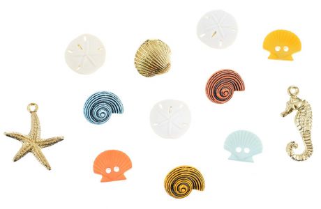 Пуговицы декоративные Buttons Galore & More "Beach Treasures", 12 шт