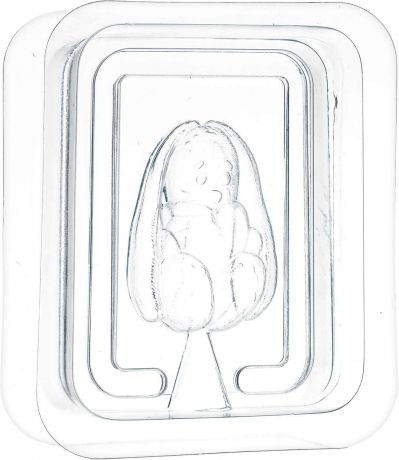 Форма для мыла Выдумщики "Зайка сидит с сердечком", 14,5 х 12,3 х 4 см