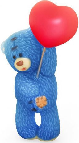 Форма для мыла Выдумщики "Медвежонок Тедди стоит с шариком сердечком", высота 8,5 см