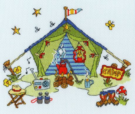 Набор для вышивания крестом Bothy Threads "Палатка", 20 x 15 см