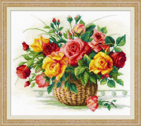 Набор для вышивания Риолис "Корзина с розами", 30 х 35 см