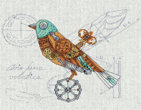 Набор для вышивания крестом Panna "Птица механическая", 22 х 28 см