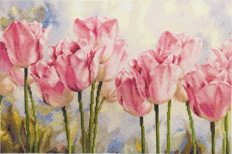 Набор для вышивания Алиса "Розовые тюльпаны", 40 х 27 см