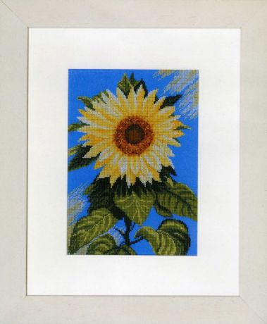 Набор для вышивания крестом Lanarte Sunflower on Blue, 20 х 28 см. PN-0008114