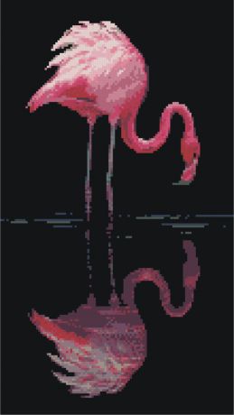 Набор для вышивания крестом Nitex "Фламинго", 22 х 39 см