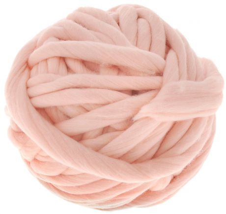 Набор для вязания из толстой пряжи Knitberry "Длинный шарф", цвет: светло-розовый