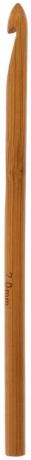 Крючок для вязания, бамбуковый, диаметр 7 мм, длина 15 см
