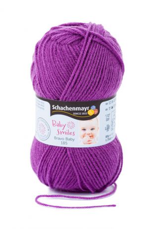 Пряжа для вязания Schachenmayr "Bravo Baby Smiles 185", цвет: фиолетовый (01049), 185 м, 50 г