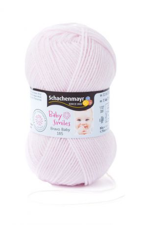 Пряжа для вязания Schachenmayr "Bravo Baby Smiles 185", цвет: светло-розовый (01035), 185 м, 50 г