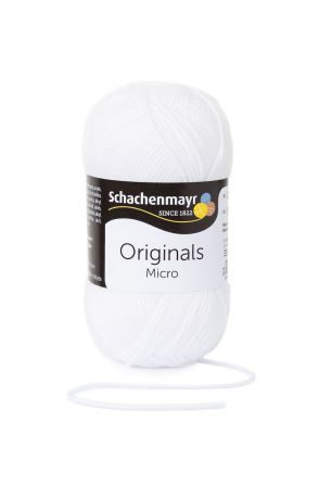Пряжа для вязания Schachenmayr "Originals Micro", цвет: белый (00001), 145 м, 50 г