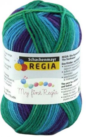 Пряжа для вязания Schachenmayr "My First Regia", цвет: зеленый, синий, темно-фиолетовый (01894), 105 м, 25 г