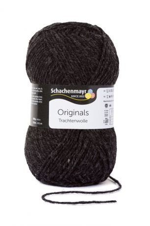 Пряжа для вязания Schachenmayr "Originals Trachtenwolle", цвет: черный (00098), 185 м, 100 г