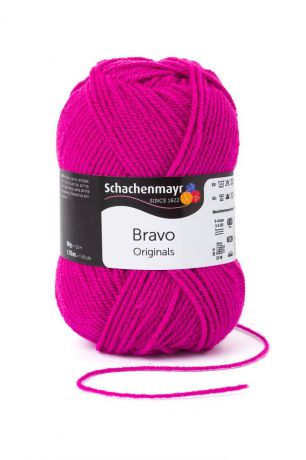 Пряжа Schachenmayr "Originals Bravo", 133м, 50г (08350, power pink, темно-розовый) 9801211-08350