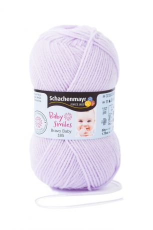 Пряжа для вязания Schachenmayr "Bravo Baby Smiles 185", цвет: розовато-лиловый (01034), 185 м, 50 г