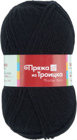 Пряжа для вязания "Подмосковная", цвет: черный (0140), 250 м, 100 г, 10 шт