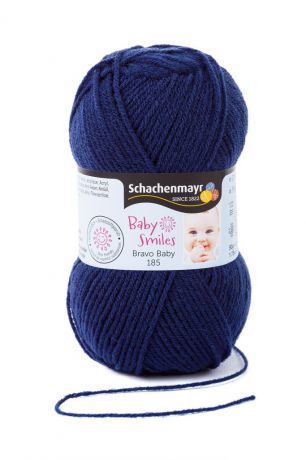Пряжа для вязания Schachenmayr "Bravo Baby Smiles 185", цвет: морской (01050), 185 м, 50 г