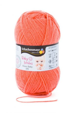 Пряжа для вязания Schachenmayr "Bravo Baby Smiles 185", цвет: коралловый (01026), 185 м, 50 г