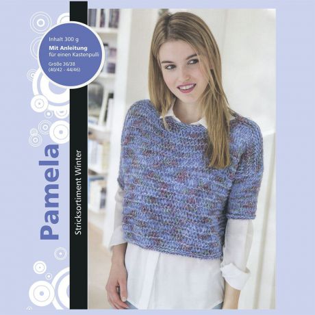 Набор для вязания пуловера Vendita "Pamela", цвет: меланж лавандовый, 60 м, 50 г, 6 шт