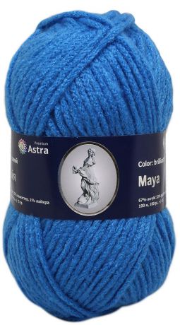 Пряжа для вязания Astra Premium "Майя", цвет: синий (7), 100 м, 100 г, 5 мотков