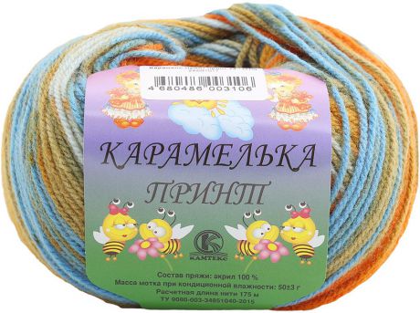 Пряжа для вязания Камтекс "Карамелька Принт", цвет: мультиколор (315), 175 м, 50 г, 10 шт