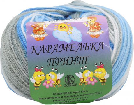 Пряжа для вязания Камтекс "Карамелька Принт", цвет: мультиколор (312), 175 м, 50 г, 10 шт