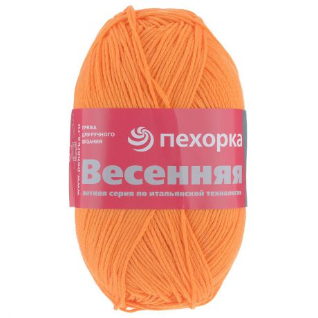 Пряжа для вязания Пехорка "Весенняя", цвет: желто-оранжевый (485), 250 м, 100 г, 5 шт