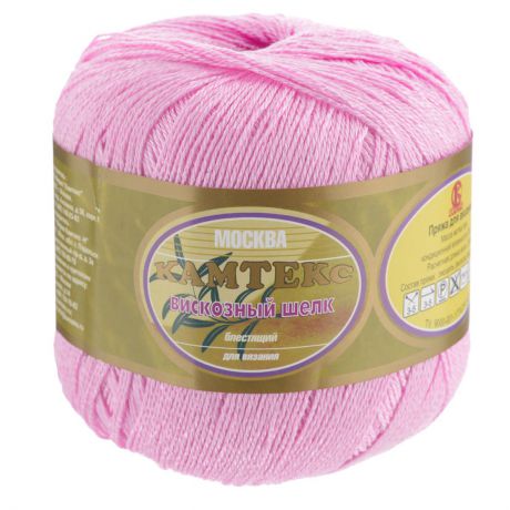 Пряжа для вязания Камтекс "Вискозный шелк", цвет: розовый (056), 350 м, 100 г, 10 шт