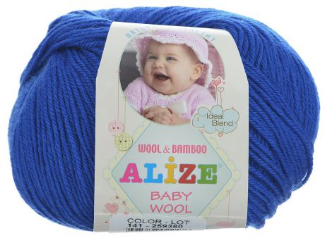 Пряжа для вязания Alize "Baby Wool", цвет: синий (141), 175 м, 50 г, 10 шт