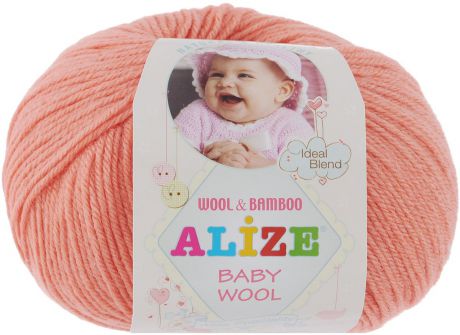 Пряжа для вязания Alize "Baby Wool", цвет: персиковый (619), 175 м, 50 г, 10 шт