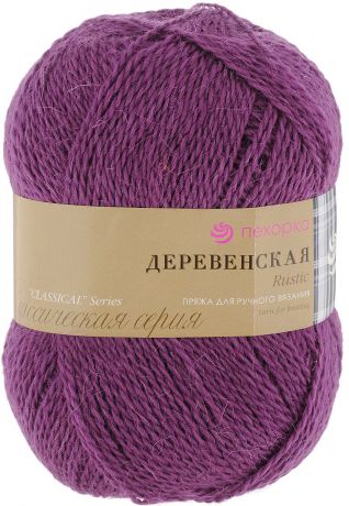 Пряжа для вязания Пехорка "Деревенская", цвет: ежевика (191), 250 м, 100 г, 10 шт