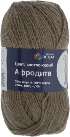 Пряжа для вязания Астра "Афродита", цвет: светло-серый (02), 250 м, 100 г, 5 шт