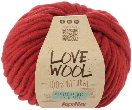 Пряжа для вязания Katia "Love Wool", цвет: красный (115), 50 м, 100 г