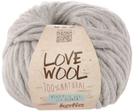 Пряжа для вязания Katia "Love Wool", цвет: бежевый (102), 50 м, 100 г