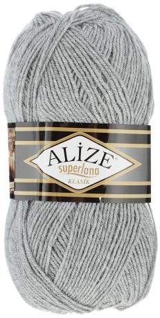 Пряжа для вязания Alize "Superlana Klasik", цвет: серый (21), 280 м, 100 г, 5 шт