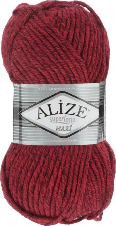 Пряжа для вязания Alize "Superlana Maxi", цвет: красный меланж (802), 100 м, 100 г, 5 шт