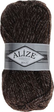 Пряжа для вязания Alize "Superlana Maxi", цвет: коричневый меланж (804), 100 м, 100 г, 5 шт
