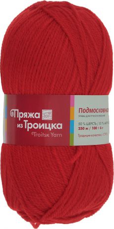 Пряжа для вязания "Подмосковная", цвет: красный (0042), 250 м, 100 г, 10 шт